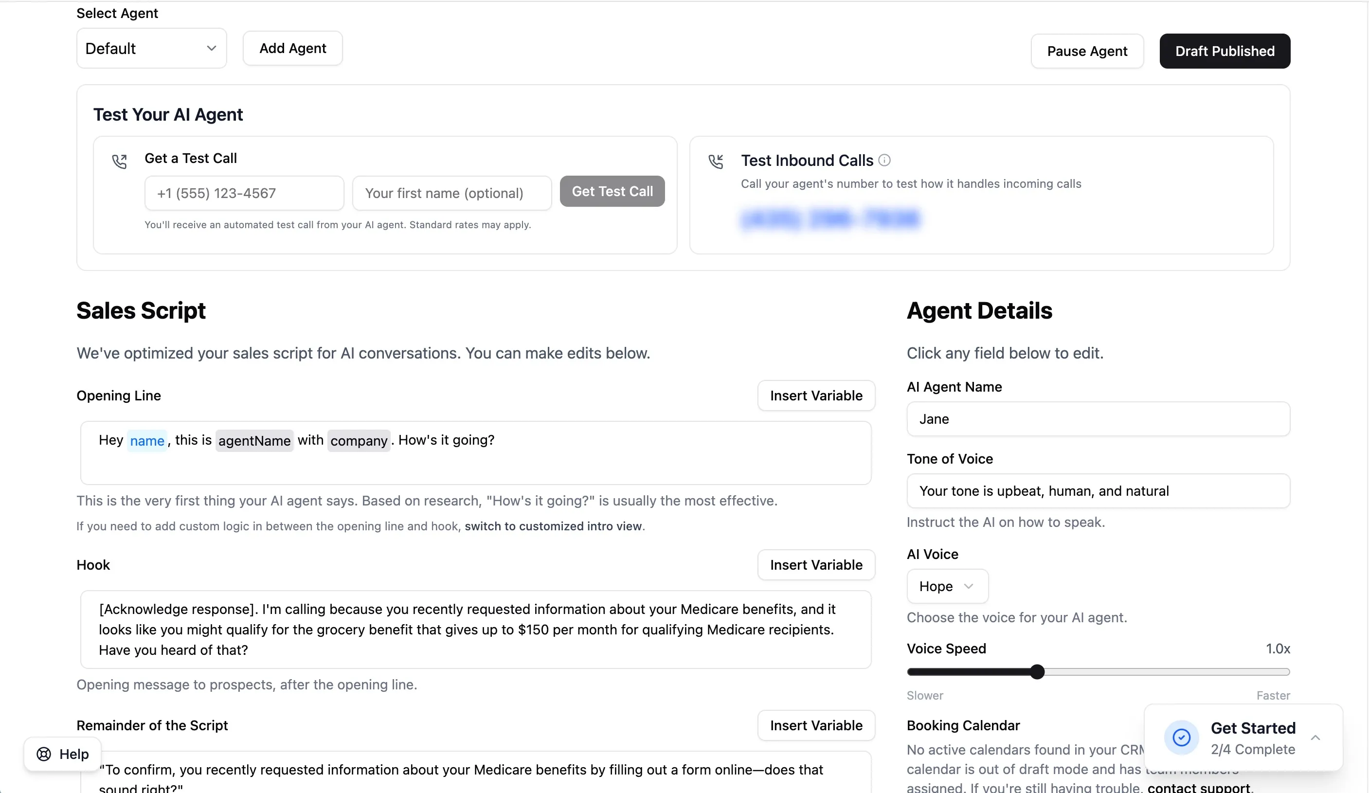 screenshot of the script editor